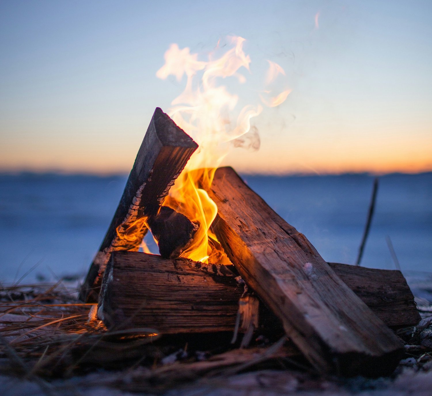 campfire on beach